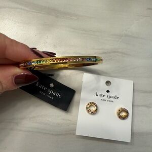 Kate Spade Rainbow Earrings and Bracelet